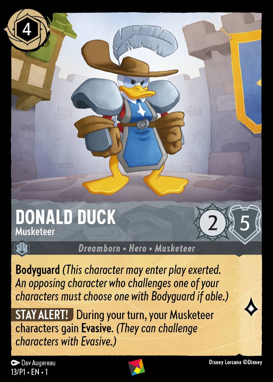 Donald Duck - Musketeer card art