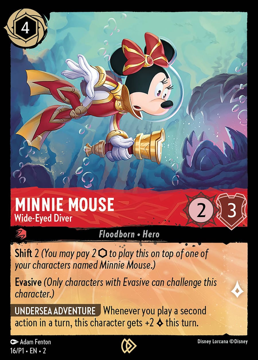 Minnie Mouse - Wide-Eyed Diver card art