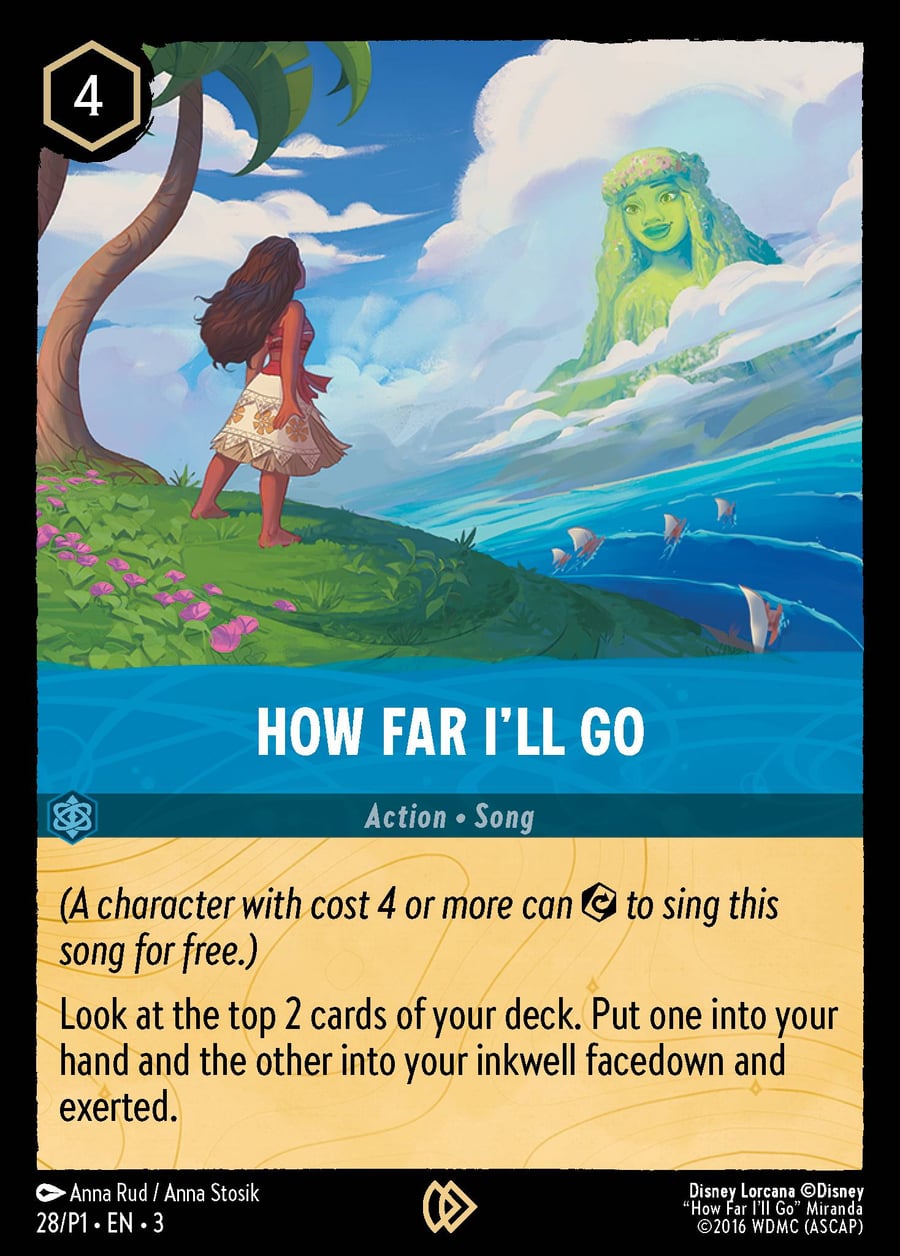 How Far I'll Go card art