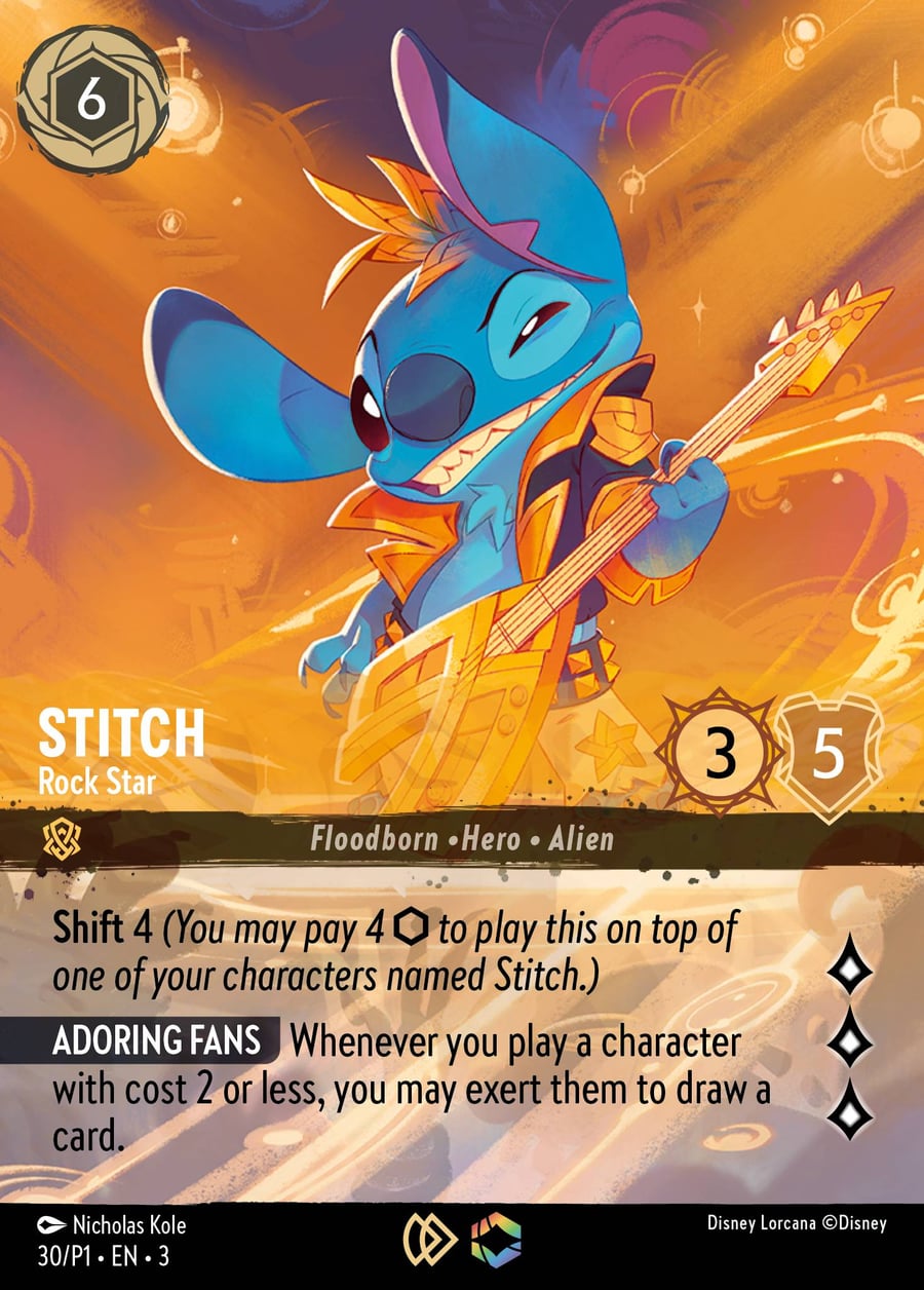 Stitch - Rock Star card art