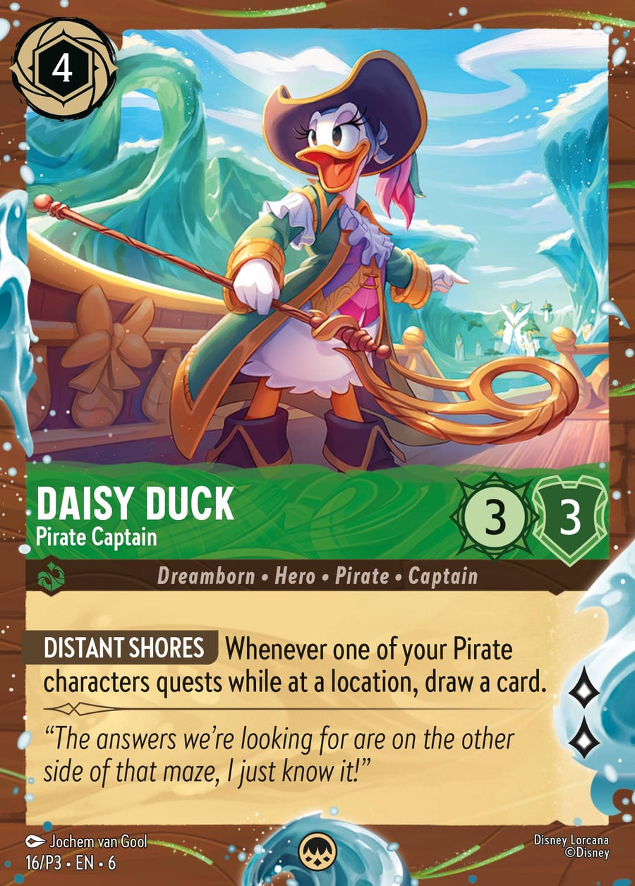 Daisy Duck - Pirate Captain card art