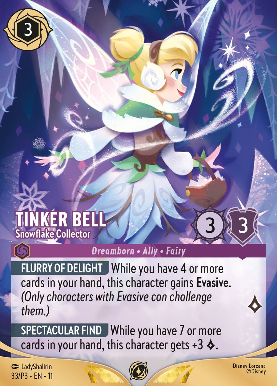Tinker Bell - Snowflake Collector card art