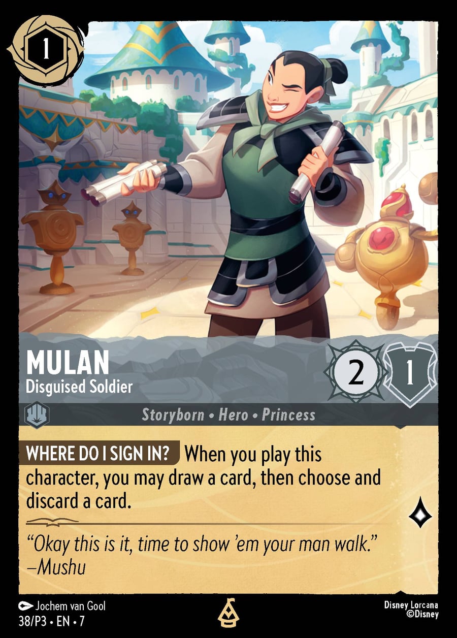 Mulan - Disguised Soldier card art